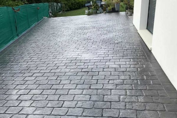 Hormigón Impreso Entrada Casa · Especialistas en hormigón impreso en Pamplona y Navarra